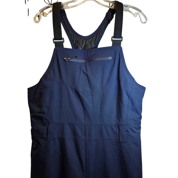 Eddie Bauer Ski Bibs Insulated Womens Large Navy Blue Waterproof Powder Search - Picture 5 of 15